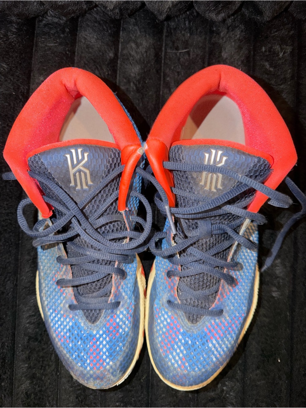 Nike Kyrie Men’s Basketball Shoes - Blue with Red Accents